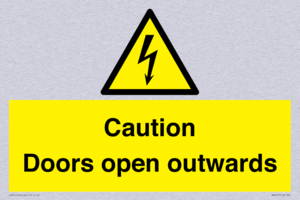 Caution Doors open outwards